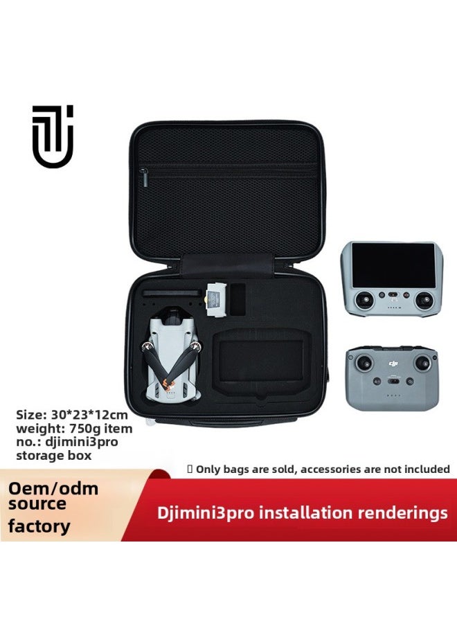 Generic - Dajiang DJIMini3Pro Drone Storage Luggage Box PC Hard Shell Suitcase Messenger Bag-Color:Silver - Image 1