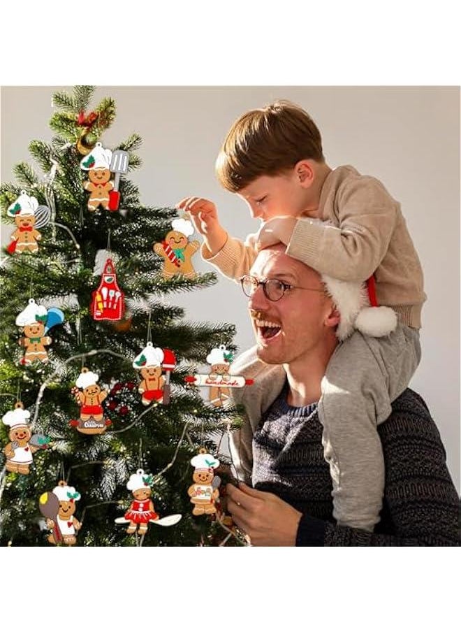 12 Pieces Gingerbread  Tree Ornaments - Festive Cooking Man Hanging Decor for Home Kitchen, Party Supplies - pzsku/Z19FDB770BE4F2BF90B5CZ/45/_/1734288511/e409f2c0-a666-4cc5-9fff-0cb05078c8e6