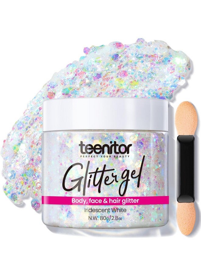 Teenitor جلتر الجسم جلتر الوجه جلتر أبيض 80غ 2.8 أونصة جلتر الوجه والجسم جلتر الشعر جلتر الجل لمكياج الميرميد للأطفال - Image 1