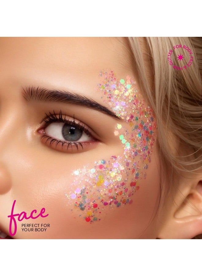 Teenitor جلتر الجسم جلتر الوجه جلتر أبيض 80غ 2.8 أونصة جلتر الوجه والجسم جلتر الشعر جلتر الجل لمكياج الميرميد للأطفال - Image 4