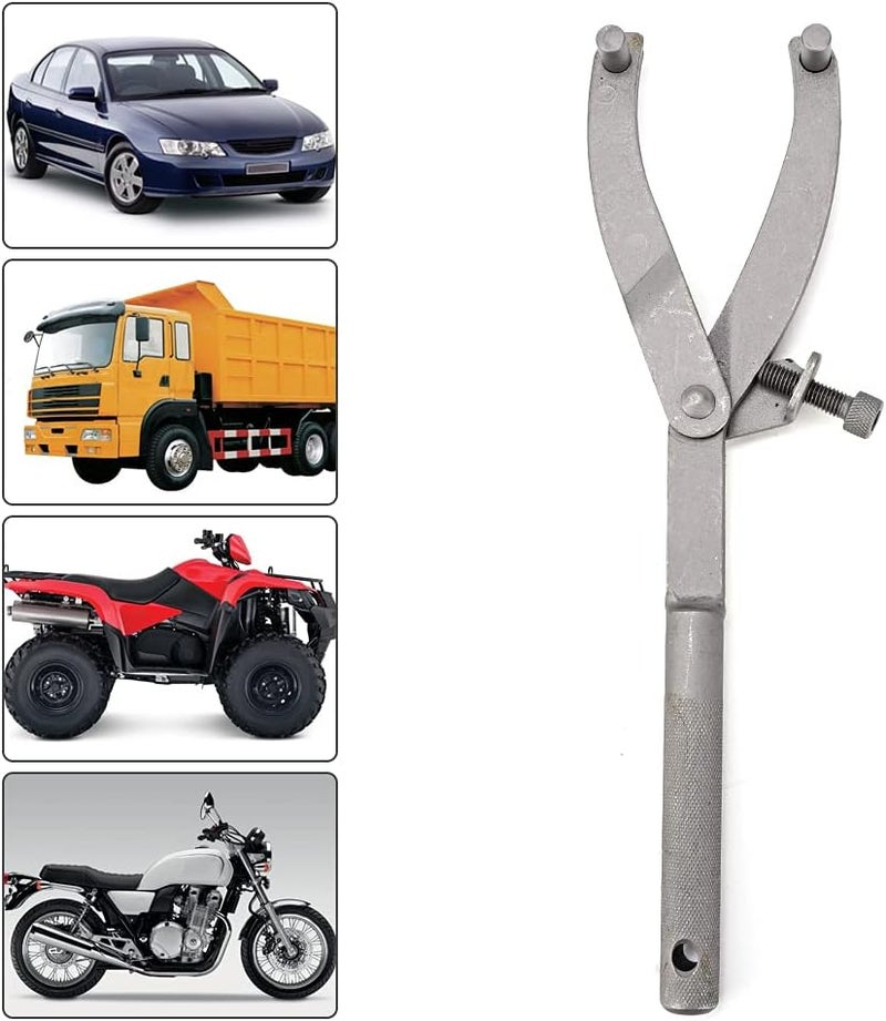 Flywheel Wrench Clutch Spanner, Car Repair Tool, Adjustable Flywheel Holder for Motorcycle ATV Car Truck, Iron Clutch Holding Wrench with Set Screw 20mm to 105mm - Image 4