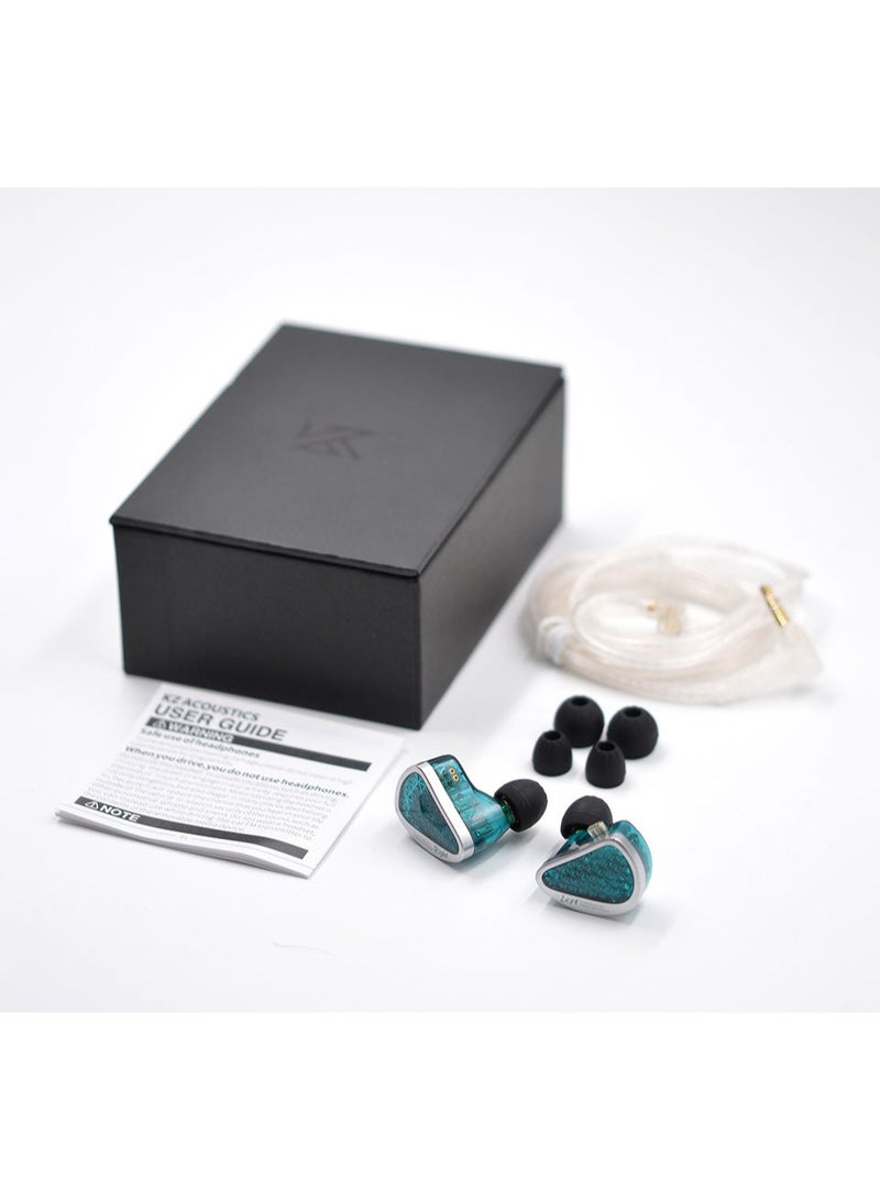 Linsoul S16 Pro 16BA Balanced Armature Drivers Earphones HiFi Bass In Ear Monitor Earphones with Detachable 0.75mm 2 pin Cable (Cyan, With Mic) - Image 3