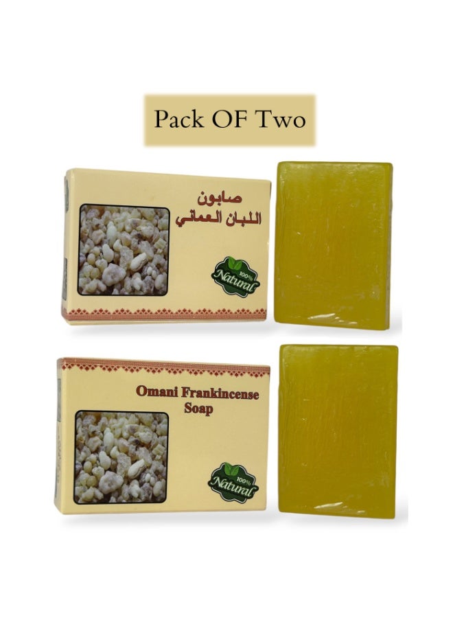 Natural Omani Frankincense Soap for Body and Skin, Pack of 2 X 100g - Image 1
