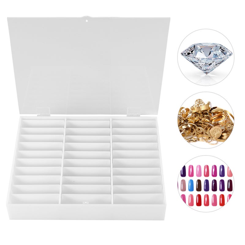 Manicure Durable Nail Art Box Nail Tips Storage Display Rhinestones Decoration Container - Image 4