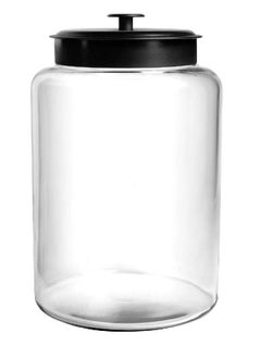 Anchor Hocking Anchor Hocking 2.5 Gallon Montana Glass Jar with Lid (2 piece, black metal, dishwasher safe)  - Image 1