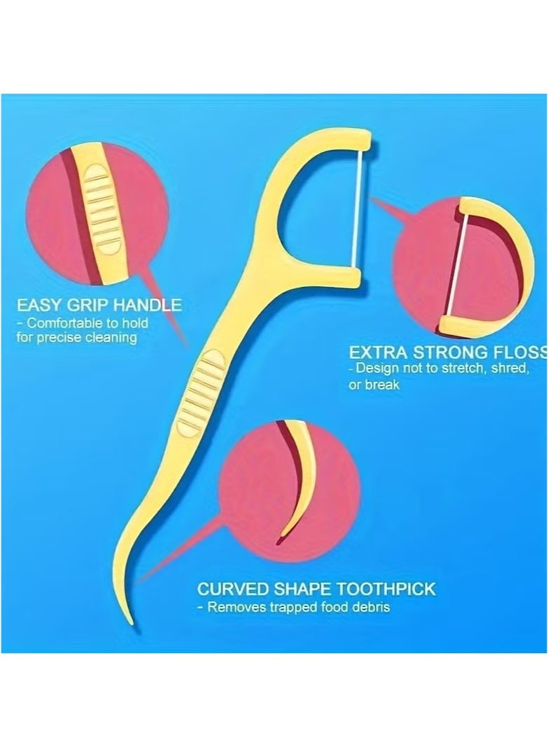 MM 50pcs/box Colorful Fruit-flavored Dental Floss With Independent Packaging, Disposable Toothpick, Portable Dental Floss For Adults - Image 5