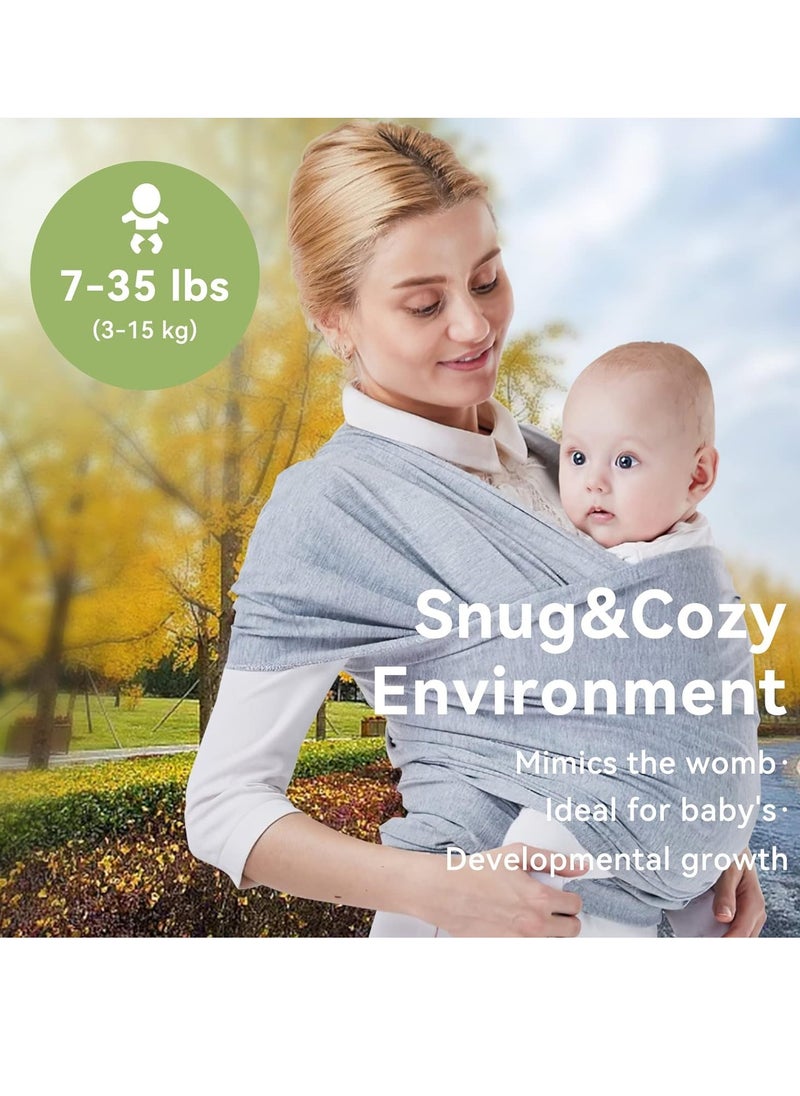 Gonice Baby Wrap Carrier Slings,Easy to Wear Infant Baby Carrier Slings for Girl and Boy,Adjustable Baby Sling Carriers for Toddler,Baby Hip Carrier for Toddler Carrier Sling for Infant Carrying 0-36 Month  - Image 5
