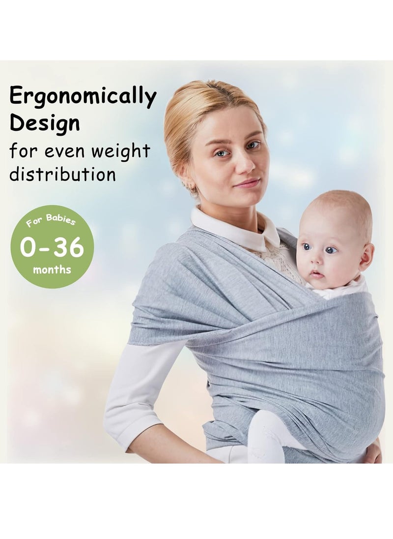 Gonice Baby Wrap Carrier Slings,Easy to Wear Infant Baby Carrier Slings for Girl and Boy,Adjustable Baby Sling Carriers for Toddler,Baby Hip Carrier for Toddler Carrier Sling for Infant Carrying 0-36 Month  - Image 2
