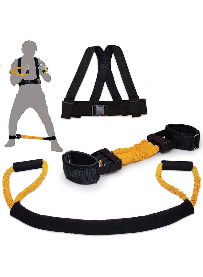 Shadow boxers resistance with a set of 3 professional boxing is set to the shadow boxing, equipped with ankle cuffs | ideal boxing equipment in addition to your family(yellow) - Image 1