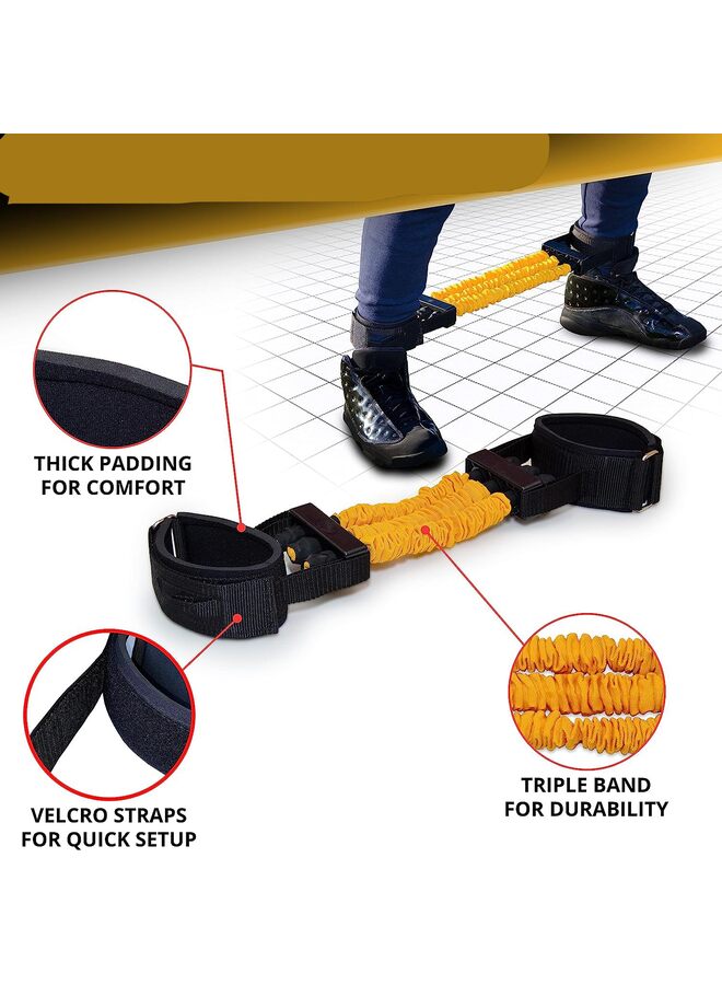 Shadow boxers resistance with a set of 3 professional boxing is set to the shadow boxing, equipped with ankle cuffs | ideal boxing equipment in addition to your family(yellow) - Image 2