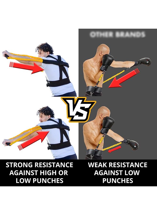 Shadow boxers resistance with a set of 3 professional boxing is set to the shadow boxing, equipped with ankle cuffs | ideal boxing equipment in addition to your family(yellow) - Image 5