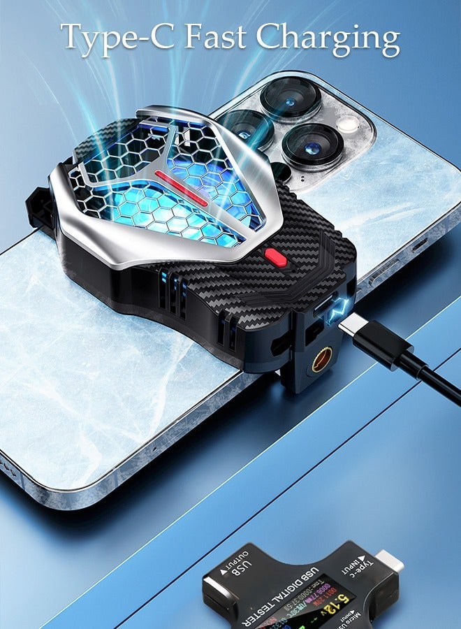 DUNISO Phone Cooler for Live Streaming and Gaming, Fast Phone Cooling Fan with Adjustable 3 Gear Wind Speed and Source Nipple, Fit All Types of iPhone Android Smartphones - Image 5
