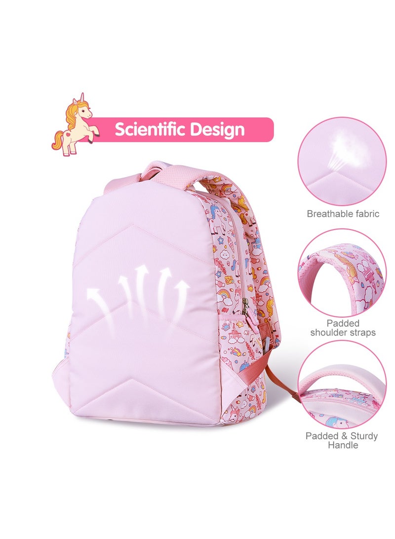 Nohoo Kids 16 Inch School Bag With Lunch Bag Combo Unicorn - Pink - Image 5
