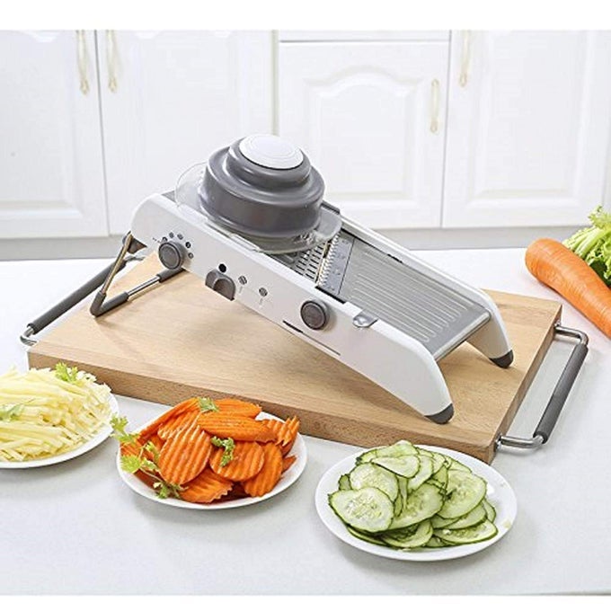 MULTIFUNCTIONAL MANDOLIN SLICER MANUAL KITCHEN ADJUSTABLE FRUIT VEGETABLES CUTTER SHREDDER JULIENNE GRINDING CUTTING SLICING CHOPPER AND GRATER FOR KITCHEN WAFFLE MAKER