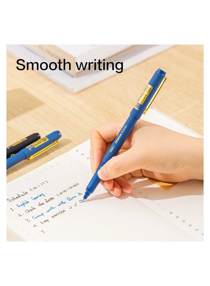 Deli 12-Piece Arris Gel Pen 0.7mm Tip Blue Ink - Image 2