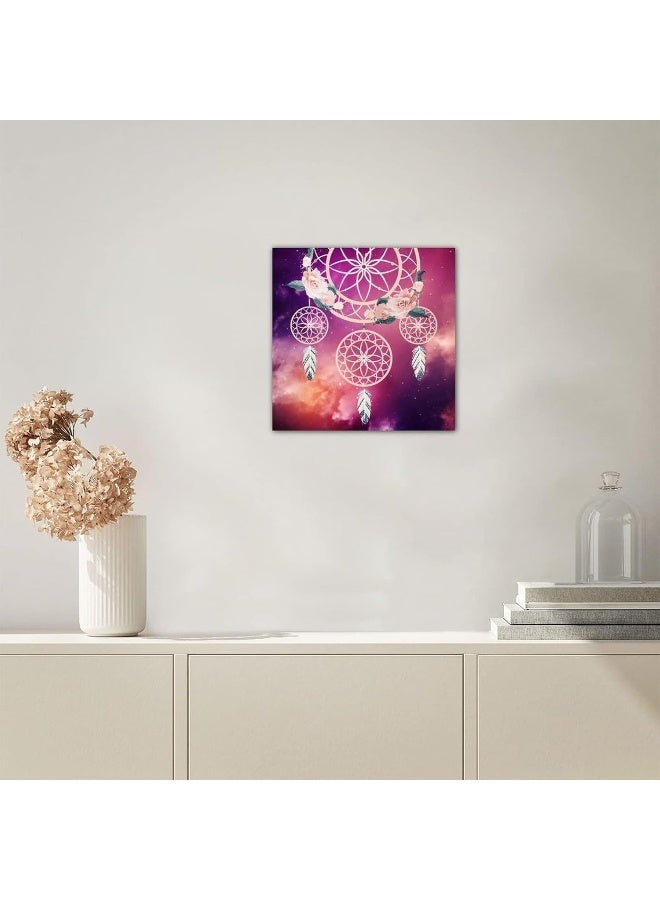 Today Idea Dreamcatchers Canvas Art Print - Abstract Boho Wall Decor for Farmhouse Living Room - Framed and Stretched Aesthetic Poster - Premium Quality Canvas Wall Hanging for Home Decoration - Image 3