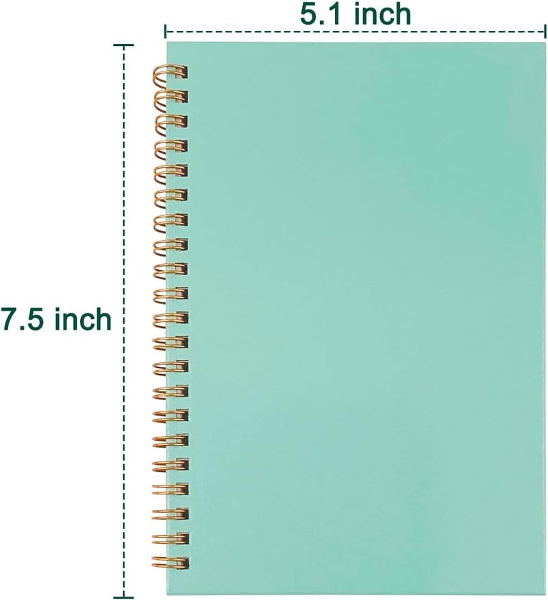 DSTELIN DSTELIN Green Sketch Coil Notebooks 2Pack 120 Pages 60 Sheets Hardcover with 1150GSM Cardstock 75 x 51 Inches 100GSM Paper  - Image 2
