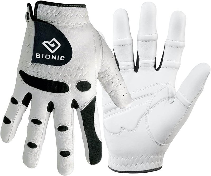 BIONIC StableGrip Men's Golf Glove for Right Handed Golfers - Premium Leather with Anatomical Pad Technology - Image 1