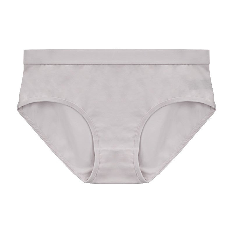 Underwear womens 50 cotton underwear womens briefs girls breathable seamless waist antibacterial pure cotton women Grey
