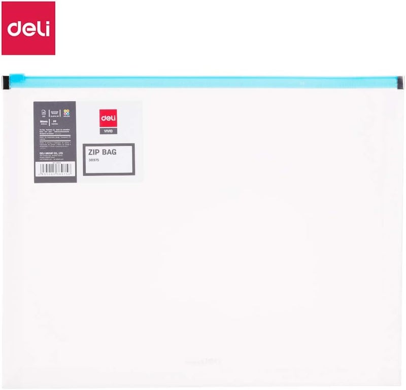 Deli A4 Size Zipper Bag - 8 Bags - Image 1