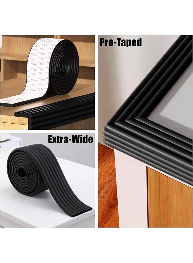 M2cbridge Multifunctional Edge and Corner Guard Coverage Baby Safety Bumper DIY (Black 13.1ft) - Image 2