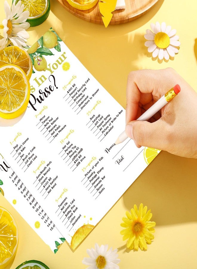 Leinuosen 145 Pieces Lemon Bridal Shower Game Bridal Shower Favors Wedding Shower Games Set Include Wedding Games Cards and Pencils for Bride Groom Bachelorette Party Wedding Shower Party Favor - Image 2