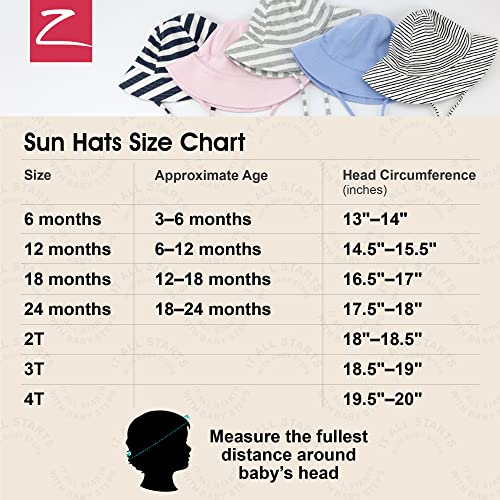 Zutano Unisex Baby Pastel Solid Sun Hat, Classic White, 12 Months - Image 4