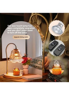 Lily Of The Valley Aromatherapy Lamp Wax Lamp Mood Lamp Tulip Atmosphere Lamp Luxury Glass Nightlight Bedroom Bedside Lamp-Light Source Power:Dimmer Switch-Light Color:Log Color Base Dimmer Switch Three Colors