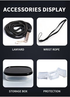 GROIC 3 Pieces Sports Whistle, Whistle with Wrist rope,Lanyard,3 Mouth Grip and Storage Box, Super Loud Sports Whistles, Perfect for Coaches, Referees, Emergency, Lifeguard, Survival, Outdoor  - Image 3