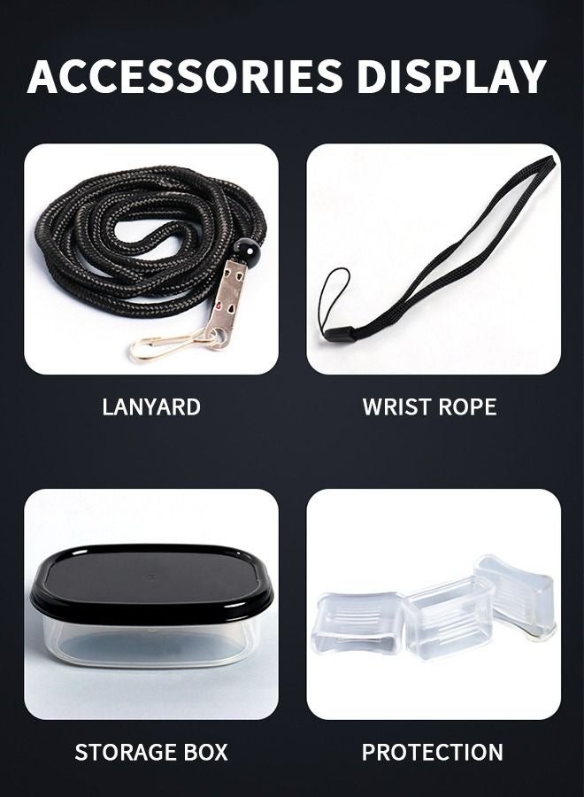 GROIC 3 Pieces Sports Whistle, Whistle with Wrist rope,Lanyard,3 Mouth Grip and Storage Box, Super Loud Sports Whistles, Perfect for Coaches, Referees, Emergency, Lifeguard, Survival, Outdoor - Image 3