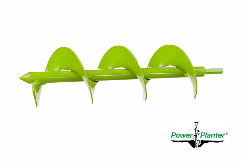 Power Planter مثقاب حديقة DIY Guru (3"x12") - مصمم للزراعة، وحفر الثقوب، وخلط الطلاء، وخلط الأسمنت ومشاريع المنزل - مصنوع من الفولاذ مع محرك سداسي غير قابل للانزلاق بحجم 3/8" (أخضر ليموني) - Image 2