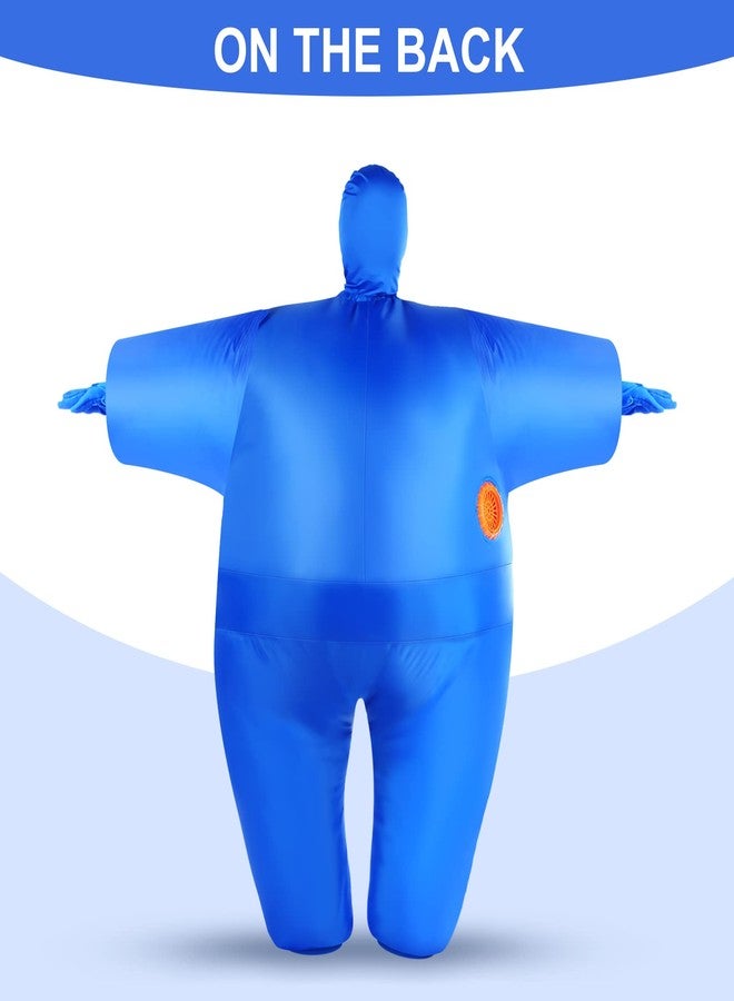 JaGely 2 Set Kids Inflatable Masquerade Costume Full Body Fat Suit Funny Blow up Suit for Fancy Halloween Christmas Party (Blue, Green) - Image 3