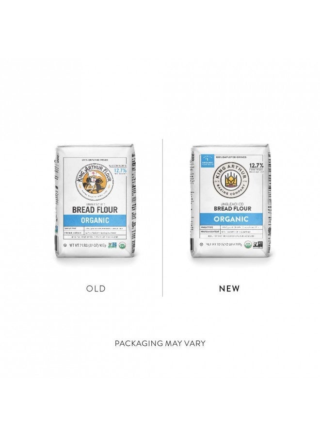KING ARTHUR BAKING COMPANY King Arthur Flour Unbleached Bread Flour Organic - Pack Of 3 (2Lbs Each Bag)3  - Image 1