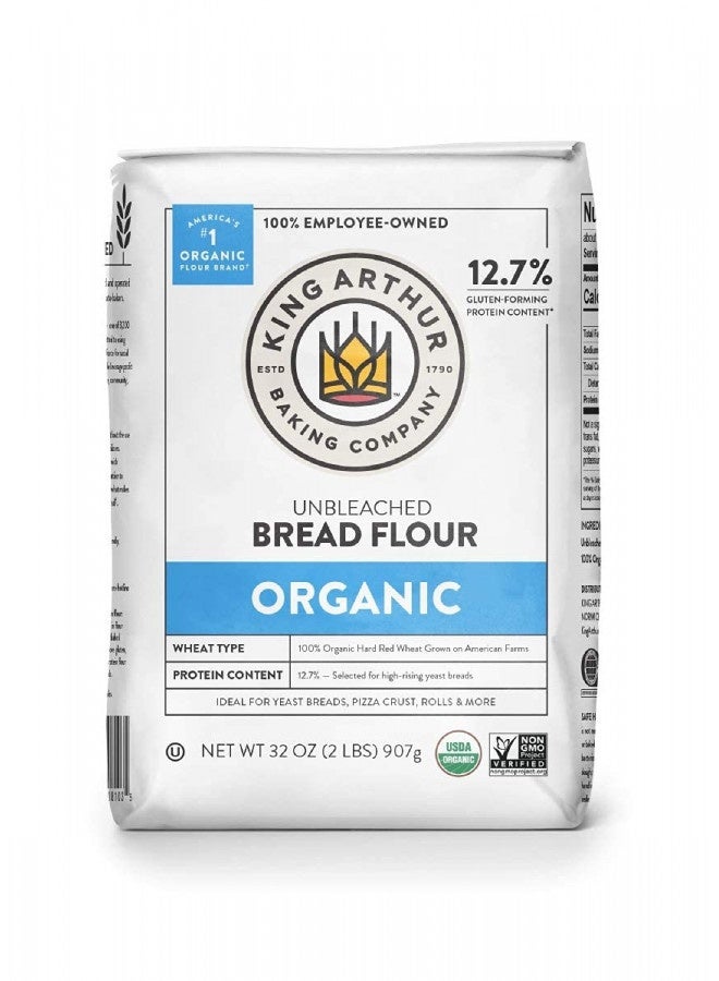 KING ARTHUR BAKING COMPANY King Arthur Flour Unbleached Bread Flour Organic - Pack Of 3 (2Lbs Each Bag)3  - Image 2