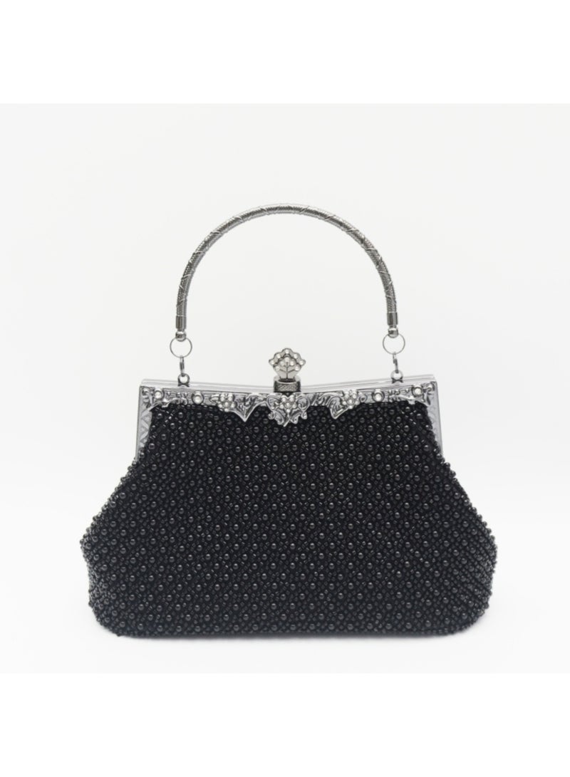Women's Clutch Evening Bag Womens Vintage Beaded Rhinestone Embroidery Bag Women's Handbag Crossbody Bag Shoulder Bag with Removable Chain Perfect for Weddings, Ramadan, Birthdays,Prom Party - Image 1