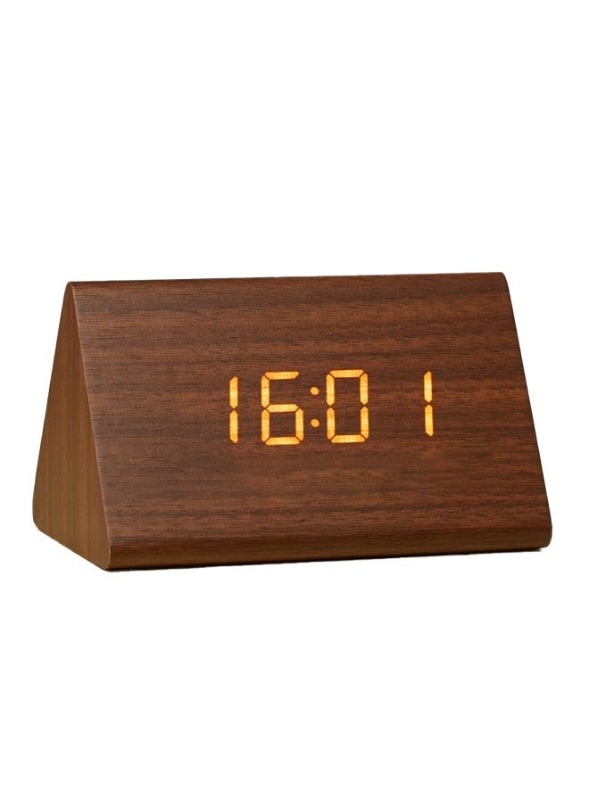 spa luxetique Wooden Digital Alarm Clocks for Bedrooms - Electric Desk Clock with Large Numbers, USB Port, Loud Alarm for Heavy Sleepers, Adjustable Volume, Dimmer,, DST, 12/24H, Wood Décor (Brown)  - Image 1