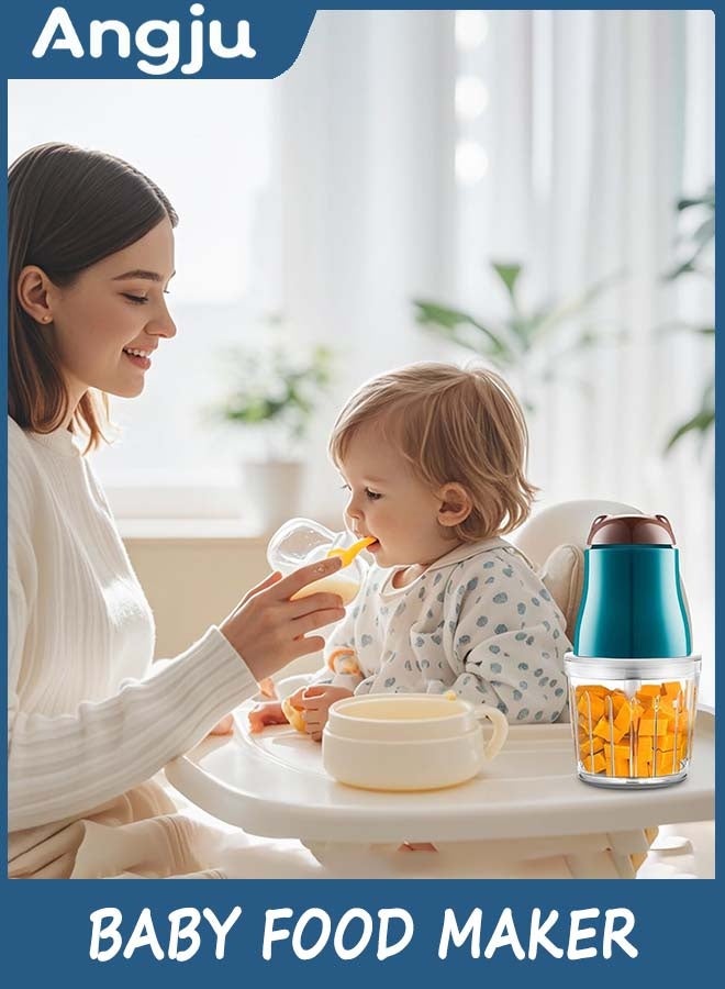 Angju Baby Food Maker, 300Ml Blender With 8 Blades, Processor For Children, Fruit, Vegatable, Meat, Storage Bag, Cleaning Brush, Scraper Your Little One - Image 3