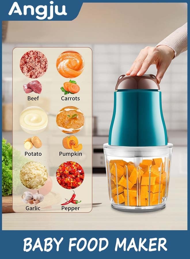 Angju Baby Food Maker, 300Ml Blender With 8 Blades, Processor For Children, Fruit, Vegatable, Meat, Storage Bag, Cleaning Brush, Scraper Your Little One - Image 2