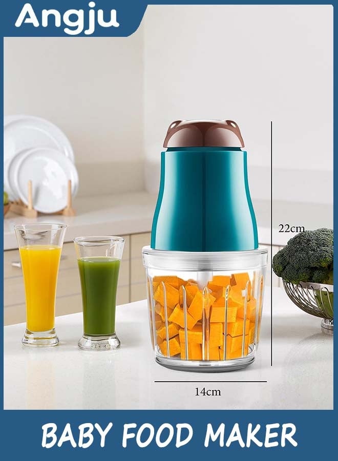 Angju Baby Food Maker, 300Ml Blender With 8 Blades, Processor For Children, Fruit, Vegatable, Meat, Storage Bag, Cleaning Brush, Scraper Your Little One - Image 4