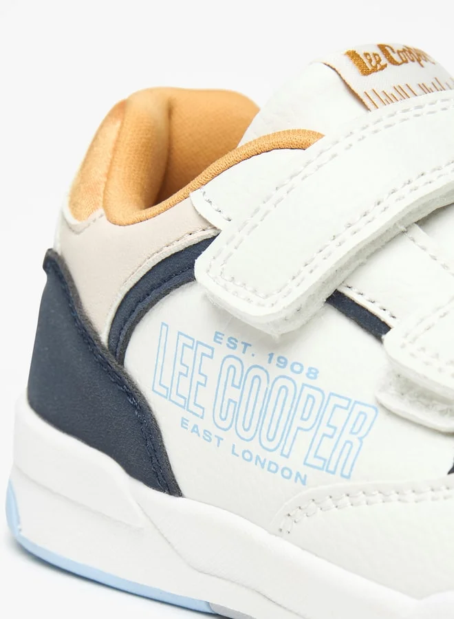 Lee Cooper Boys' Colourblock Sneakers with Hook and Loop Closure