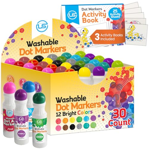 Ultimate Stationery Dot markers Dot Markers for Toddlers Dot Art Dot Paints Washable for Kids Bingo Daubers Washable Dot Markers Toddler Arts and Crafts - Image 1