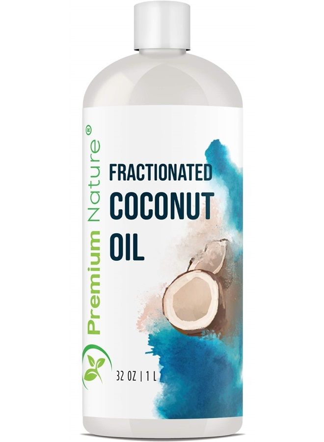 Premium Nature Fractionated Coconut Oil Massage Oil Carrier Oil for Essential Oils Mixing Dry Skin Moisturizer Fractionated Coconut Oil for Essential Oils Fractionated Coconut Oil for Skin Coconut Massage Oil 32 oz - Image 1
