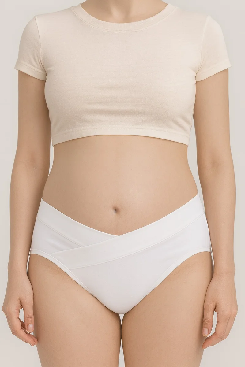 TUMMY  Bamboo Cotton Low-waist Maternity Panty Pack of 7 - Multicolor Pack for Women | Best Price UAE