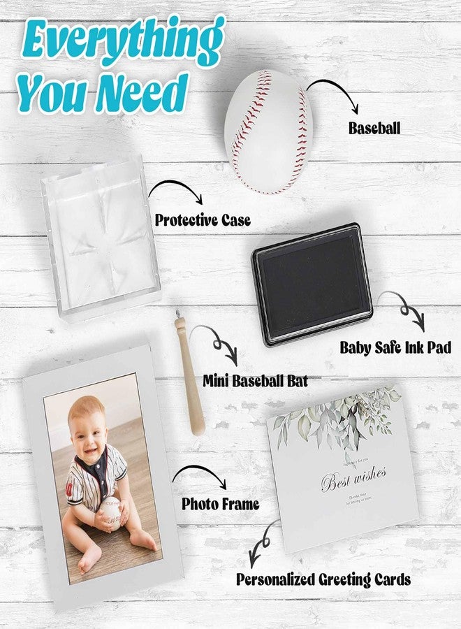 Bixinyo Baby Hand and Footprint Kit - Baby Baseball Handprint Kit with Ink Pad - Newborn Keepsake Baby Shower Gifts for Boys & Girls, New Dad Gifts for Men, Unique Gifts for New Parents/Mom (Display Case) - Image 4