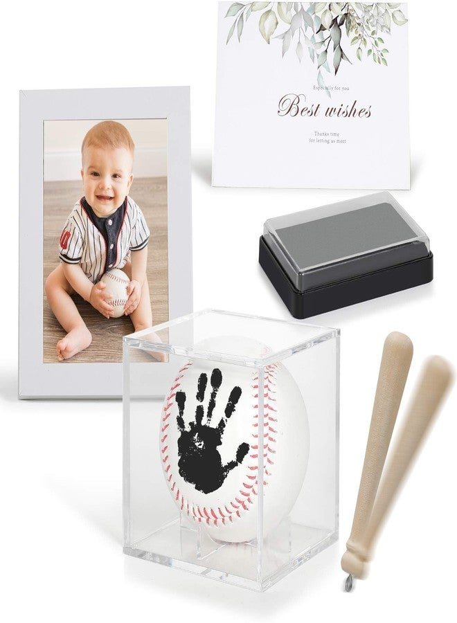Bixinyo Baby Hand and Footprint Kit - Baby Baseball Handprint Kit with Ink Pad - Newborn Keepsake Baby Shower Gifts for Boys & Girls, New Dad Gifts for Men, Unique Gifts for New Parents/Mom (Display Case) - Image 1