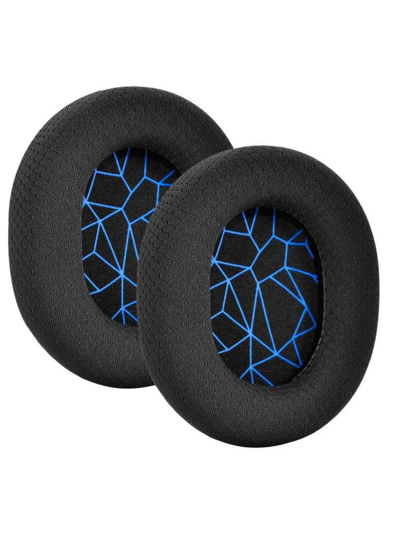 1pair Earpads Replacement Memory Sponge Gaming Headset Foam Ear Pads Protective Cover for SteelSeries Arctis 1/3/5/7/9/PRO Blue - Image 1