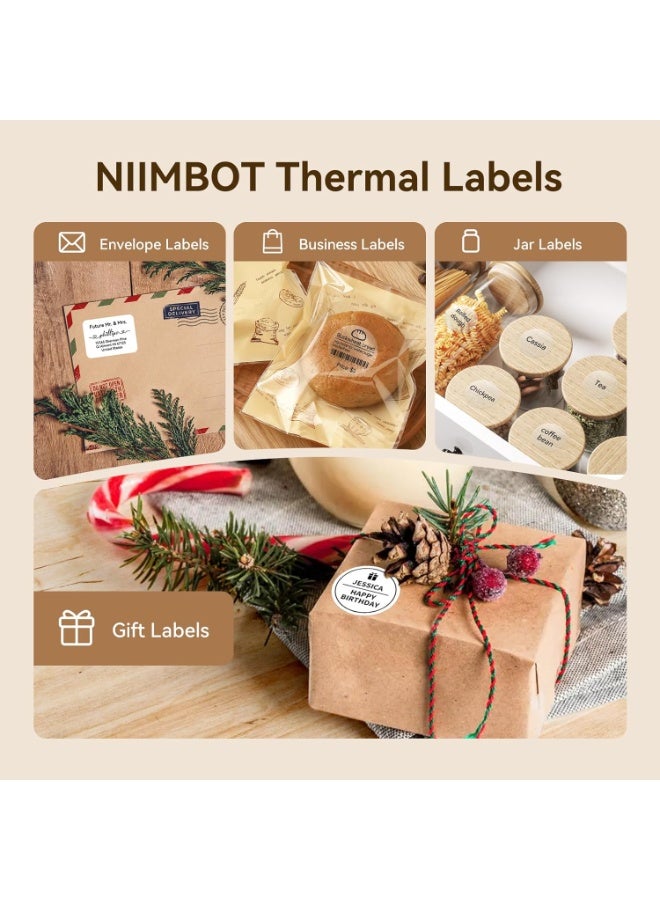نيمبوت NIIMBOT Labels for B1/B21/B3S Label Maker, 50 x 30 mm (1.97'' x 1.18'') 230 Tapes/Roll, Thermal Label Tape, Waterproof, Oil-Proof for Home Office Small Business Labeling Tape Replacement(White) - Image 2