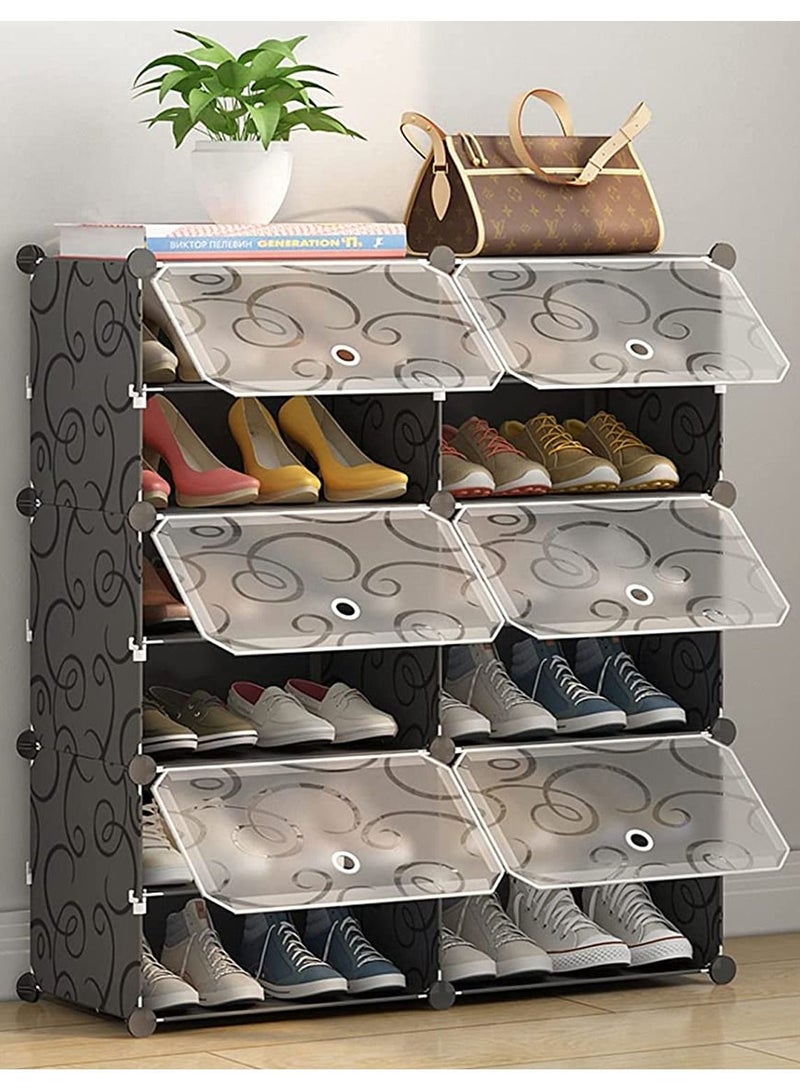 Generic 6 Cube 12 Sells Diy Shoes Wardrobe Storage Shoe Rack Shoe Tower Storage Cabinet Shoe Organizer Storage Organizer Modular Shoe Cabinet  - Image 1