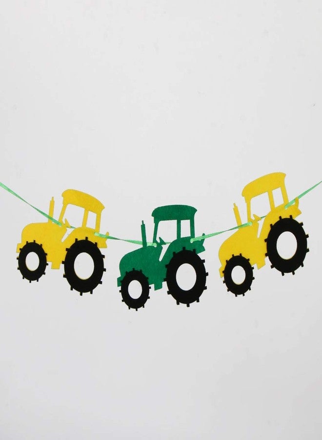 FRECI 3pcs Tractor Banner Felt Bunting Banner Garland Sign Baby Shower Boy Birthday Party Indoor Outdoor Decor - Image 4