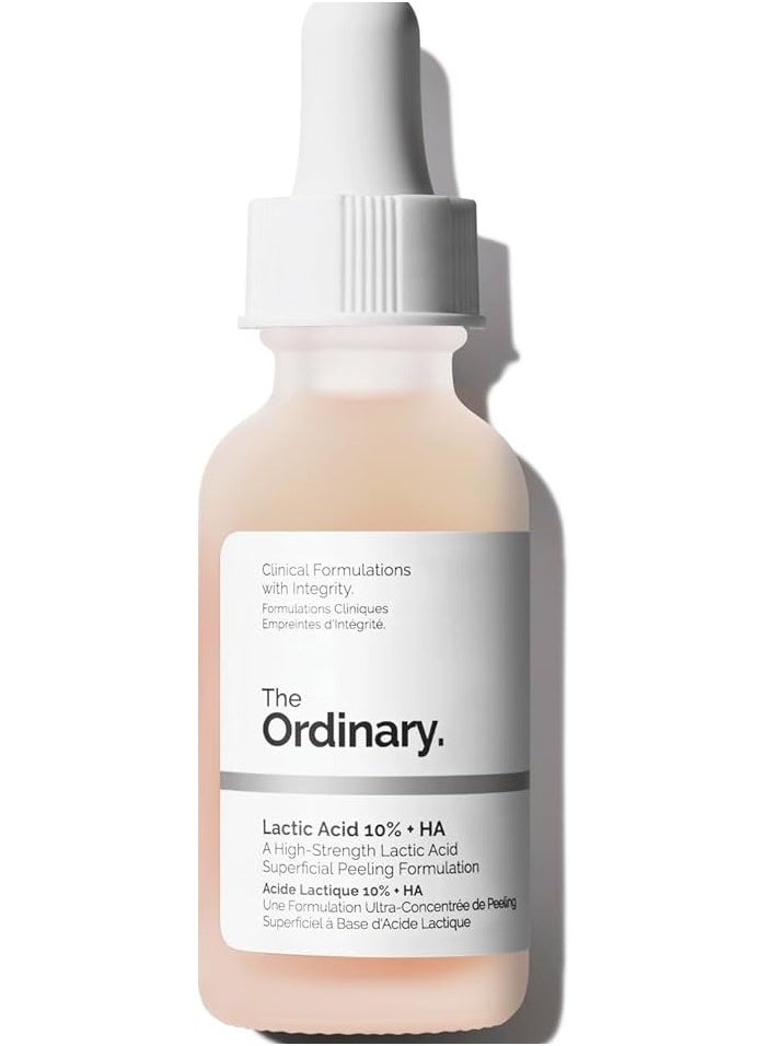 ذا - THE ORDINARY LACTIC ACID 10% + HA 30ML A high-strength exfoliator that works to reveal smoother skin. - Image 1
